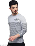 Striped cotton men's full sleeve t-shirt, long sleeves, S & M sizes available