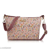 Purple leather shoulder bag with multiple pockets, stylish design