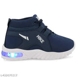 Blue EVA LED shoes for kids, lightweight, breathable, color-changing effect, ideal for indoor/outdoor use