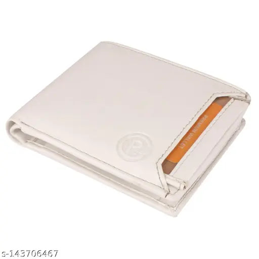 Brown faux leather bi-fold wallet for men - classic design, ample compartments, perfect for everyday use