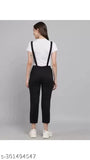 Printed net cotton-silk jumpsuits for women, black color, short sleeves, round neck, cat print design, regular fit, made in India (Size: S, M, L)