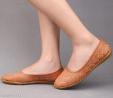 Embellished synthetic bellies Jutis for women and girls, India-made slip-on footwear