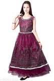 Sleeveless embellished net party dress for girls (ages 10-16), Indian origin. Quality could be improved with sequins or shimmer