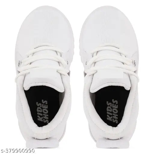 Handly Collection T61White LED Velcro Kids Shoes - Breathable mesh, lightweight, stylish outdoor sports shoes for little kids, featuring color-changing lighting effect and anti-skid sole