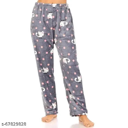 Warm polyester maxi net woolen lowers (3-pack), women's fashionable winter clothing from India