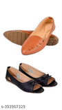 Synthetic perforated ethnic sandals, comfortable and fashionable bellies from ASHAKTI New Collection for women & girls (PACK OF 2), attractive designs in India