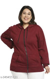 XXL/XXXL women's fleece hoodie & sweatshirt - warm plus size winter wear, ideal for cold seasons