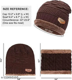 Brown woolen unisex beanie cap with skull design, knit neck warmer, and scarf - ideal for cold weather and outdoor activities. Made of premium quality wool. Indian origin