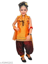 Maroon embroidered Patiala suit for girls, cotton blend dupatta included, size 3-4 years. Indian ethnic kids wear, perfect for parties and festivals