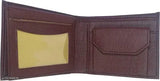 Faux leather men's wallet, solid pattern, five compartments, free size (9cm x 11cm), made in India