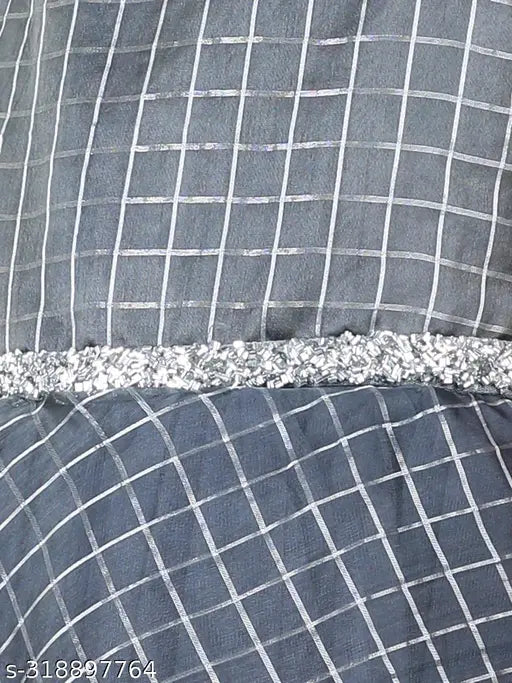 Grey net embellished party gown dress for kids ages 2-9, featuring toy balloon pattern and shoulder straps