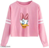 Pink cotton blend long sleeve t-shirt, elegant and trendy, comfortable for all seasons