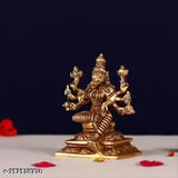Brass small Varahi Amman 8-Handed God Idol, Lord Vishnu's Varaga Avatar Statue, Indian-origin religious brass figurine (8cm height)