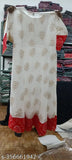 Rayon anarkali kurta, printed combo, three-quarter sleeves. Woman or girl's new fancy printed tarisnal anarkali kurta from India