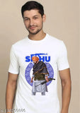 Polyester printed Sidhu Moose Wala short sleeve t-shirt, Indian fashion apparel