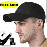 Black cotton summer cap set, skin-friendly for men & women, perfect for sunny days