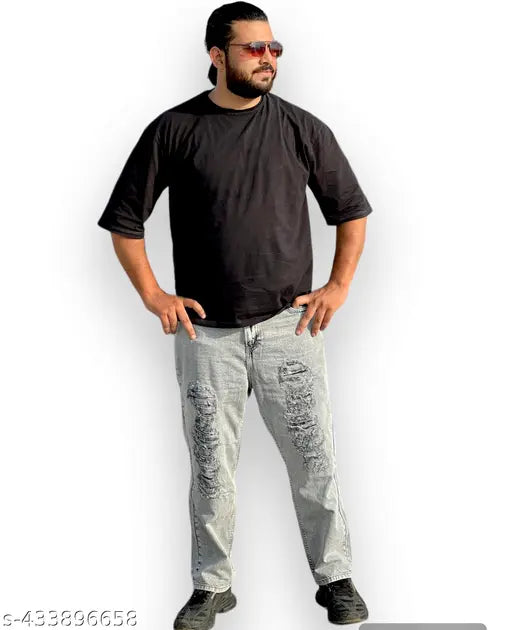 Stylish denim from GALATA COLLECTION for men, solid blue denim jean pack of 1 - size 28/30/32/34/36 (waist: 28in/30in/32in/34in/36in, length: 42in, hip: 26in/28in/30in/32in/34in) made in India