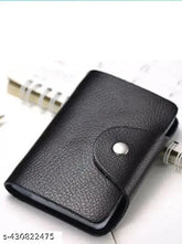 Stylish and unique PU leather bifold wallet with 12 card slots and 2 cash slots, handcrafted by Indian artisans. Solid net design offers RFID theft protection