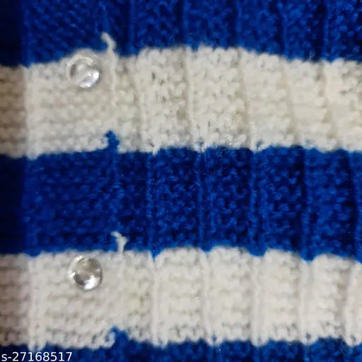 Pure wool baby sweater with cap & socks, self-design net pattern, handmade for 0-6 months, India origin