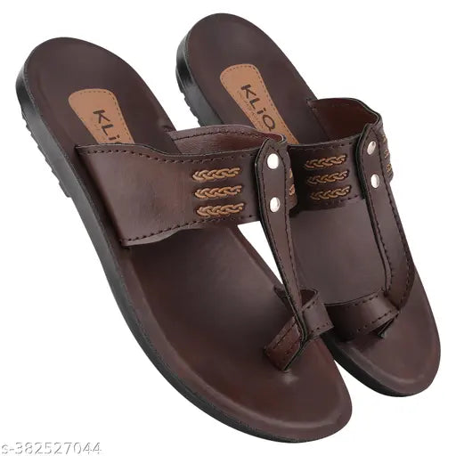 Synthetic leather soled, comfortable flip flops for kids, fashionable style in solid net pattern