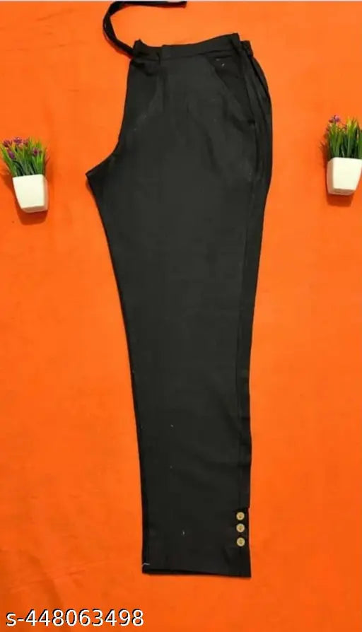 Comfortable cotton pants pack of 2 in solid colors, ideal for everyday wear, from Indian origin
