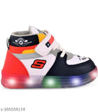 Kids LED light up canvas shoes with Iron Man print, ideal for outdoor sports and running, memory foam insole, Velcro fastening