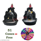 Durable Shiv Krishna Ji resin idol combo with 51 scented cones, perfect for home decor or gifting