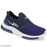 Mesh and PVC slip-on sports sneakers for boys, solid pattern in various sizes (4.5-12 years) from AAKA STYLE, made in India