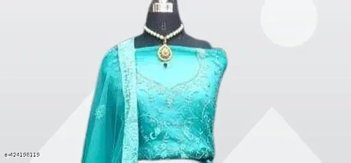 Trending pink embroidered designer lehenga choli with dupatta & blouse, semi-stitched, Indian origin