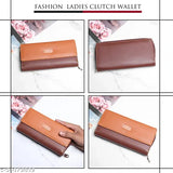 Faux leather casual clutch, colorblock design, multiple card slots & cash compartments - Indian-made free size TnW women's clutch bag