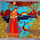 Multicolor Rajasthani jaipuri cotton double bed sheet & pillow cover combo, superfine quality for summer use, ideal for adults