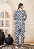 Yashvi Pure Rayon Printed Night Suit Top and Pyjama Coord Sets - Comfortable, floral print rayon nightwear set from KIYA FASHION, made for sleep and style in India