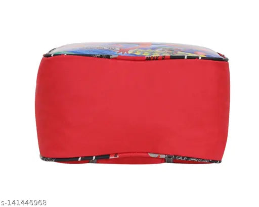 Waterproof Polyester Lunch Tiffin Bag, self-design, suitable for school and picnics, features reverse zip, elastic bottle pouch holder, and all-time favorite cartoon characters