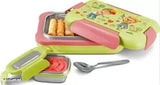 Steel More Meal Small Tiffin Box, 600 ml with 120 ml container and spoon for kids lunchboxes, insulated design with side locks, vibrant colors, India-made