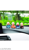 Multicolor resin Buddha monk statues set of 4, detailed hand-crafted art for home or office decor. Ethically sourced materials, tested for utility, longevity, and strength. Perfect for gift-giving or shelf display in stores. Care instructions: clean with dry cloth
