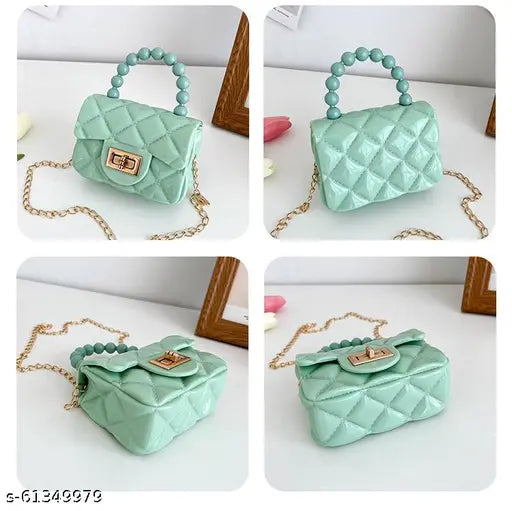 Trendy mini acrylic jelly sling bag, free size, durable waterproof purse for kids, made in India