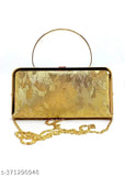 Gold PU Printed Net Clutch Bag, high quality fancy party handbag for women, 1 compartment, free size