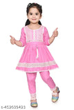Rayon lace kurta set for kids, 12-18 months - Indian party wear