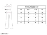 Fashfun pink floral print crepe women's jumpsuit, short sleeves, printed net pattern - S, Bust 34in, Length 54in, Waist 28in (India)