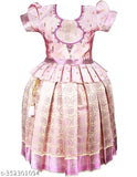 Tissue Lehenga Choli: Floral print, short-sleeved kids' Lehenga (6-12M to 3-4Y), Indian traditional outfit