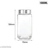 Glass airtight mixer jars, pack of 4 for essential storage, India-made kitchen containers