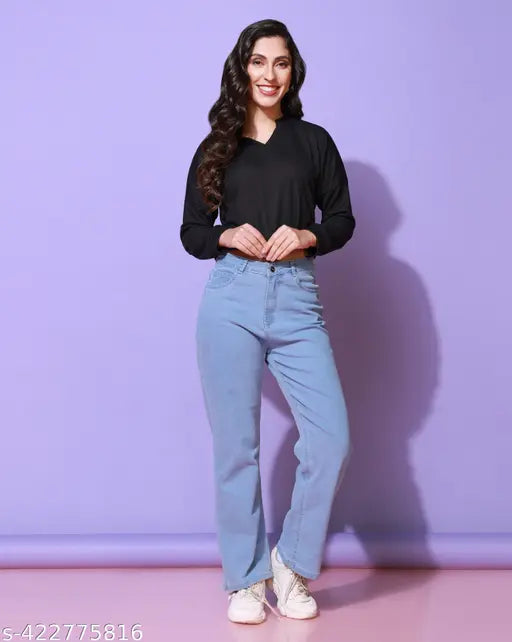 Sunsine Glowsones women's cotton (waffle) long sleeve V-neck workout crop top, solid color, XL size