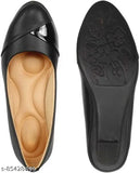 Synthetic Patti black slip-ons for casual wear, Indian-made women's footwear on display