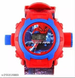 Multicolor dial, multicolored strap unisex Spidermen child watch - fun digital timepiece for kids