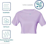 Printed croptop cotton blend t-shirt for casual wear by SKELLYWOMEN, 180 GSM, short sleeves