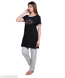 Cotton blend half sleeve floral print night suit for women, soft and comfortable cotton fabric for dreamy sleepwear, made in India