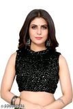Striped sequin georgette party wear saree for wedding, single free size (5.2m, 0.8m)