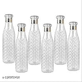Plastic Food Grade Fridge Square Water Bottle Set (6 pieces, 1L assorted) - leak-proof, freezer safe, and lightweight PP bottles for hygienic drinking