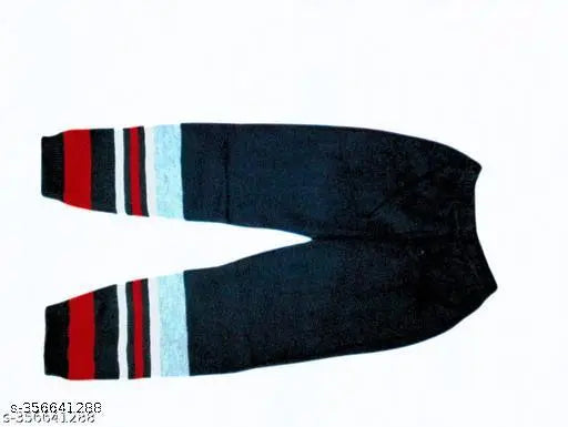 Boys striped wool sweater set, black & red, full sleeves, warm winter wear for kids aged 0-5 years