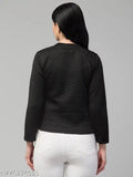 Women's solid nylon zipper jacket, long-sleeved, solid pattern, available in sizes S, M, L, XL